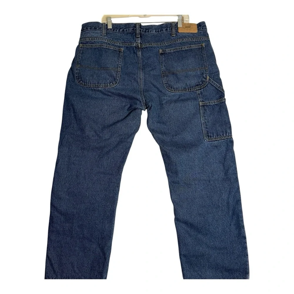 Berkley Jensen Flannel Lined Carpenter Jeans Cargo Pants Tool Pockets Mens 40x29